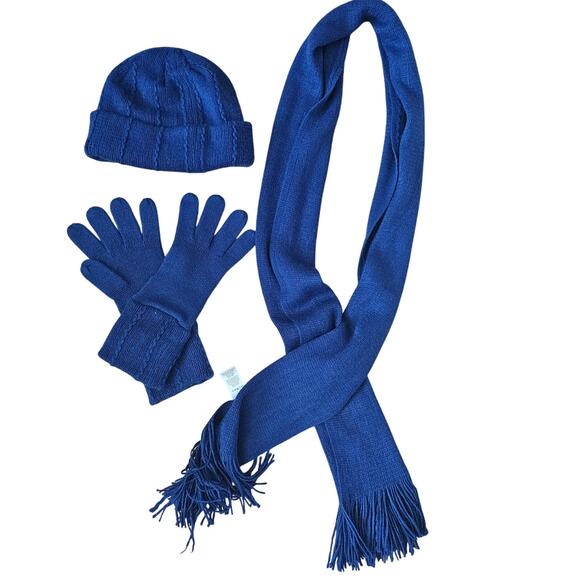 3pc wool knit scarf hat and gloves set NWOT - Picture 1 of 2